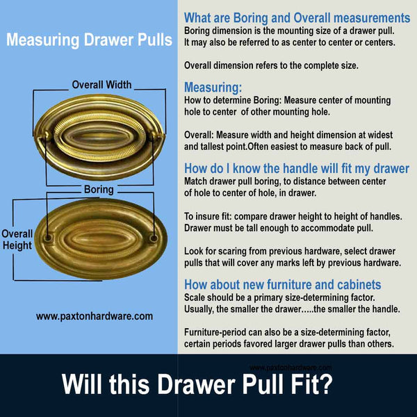 How to measure drawer pulls