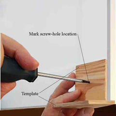 Create a template to accurately line up knobs and handles when installing