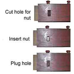 How to install bed bolts requires inserting Nut in Bed Rail