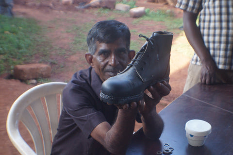 Leather Security Shoe made in Uganda factory