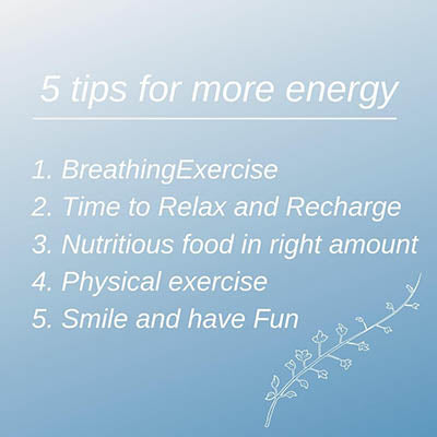 5 tips for more energy