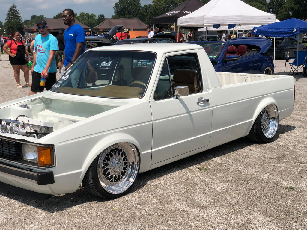 mk1 vw caddy white stance itb shaved bay bbs