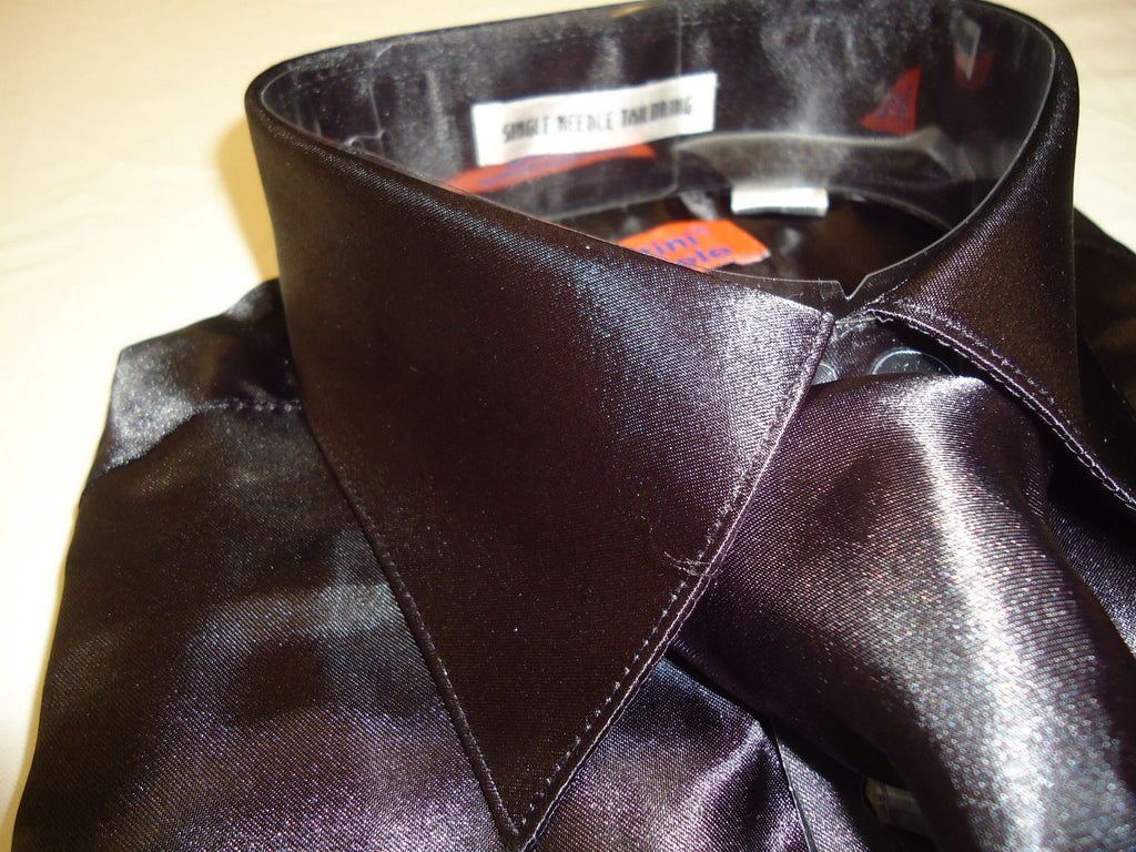 black satin dress shirt mens