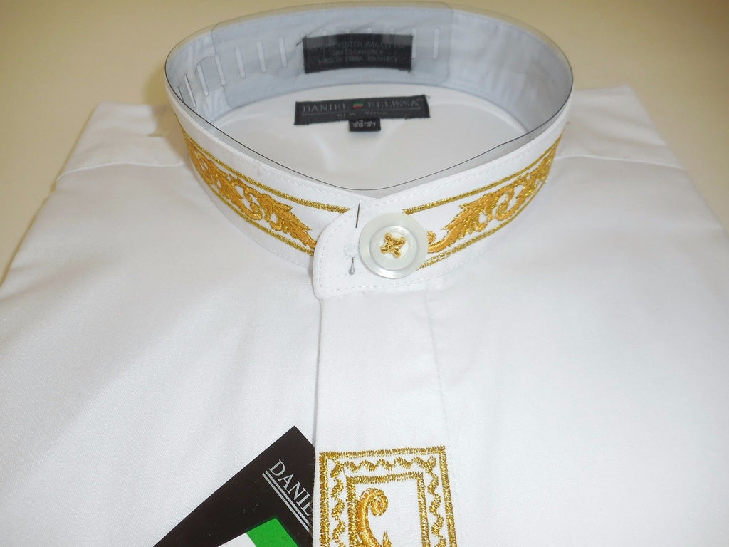 mens white dress shirt no collar