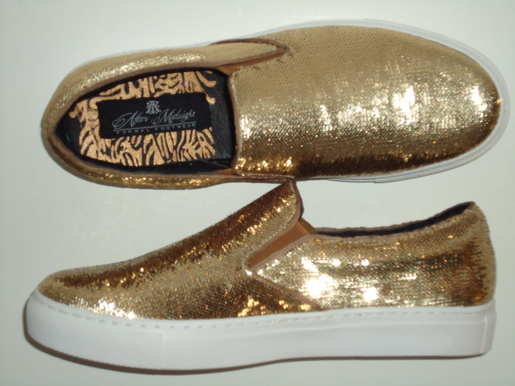 mens gold glitter shoes