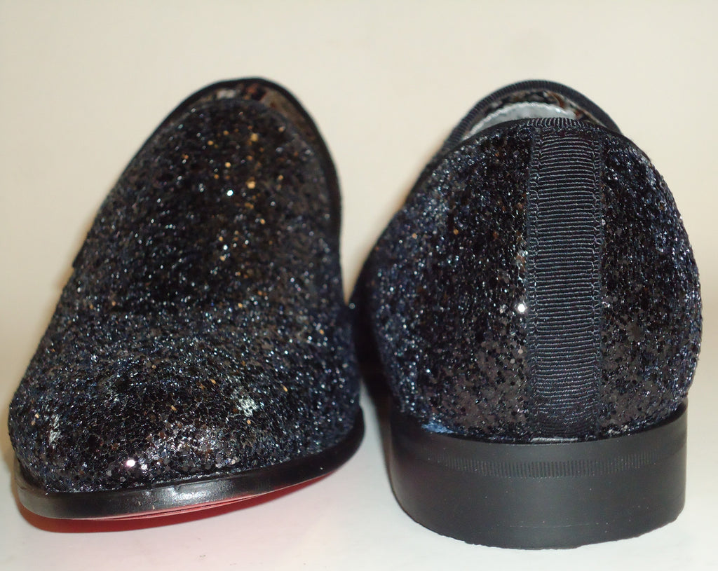 mens black glitter shoes