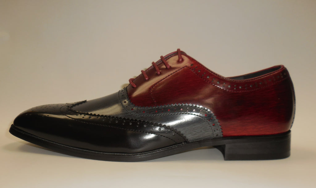 burgundy and black mens dress shoes