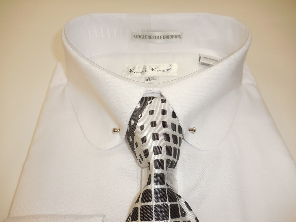 mens white dress shirt with collar bar