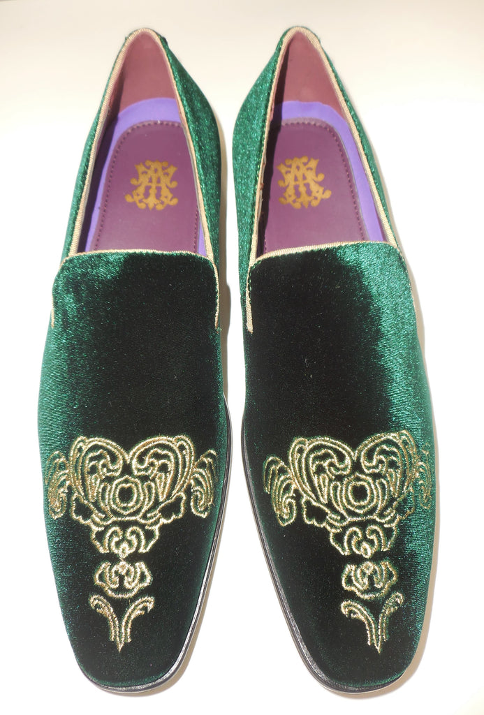 embroidered dress shoes