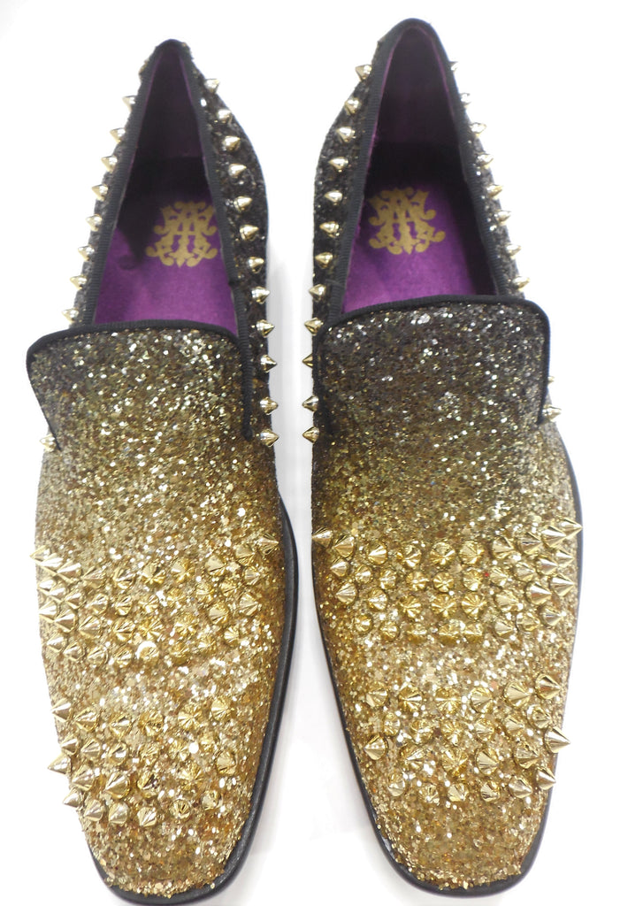 purple and gold dress shoes