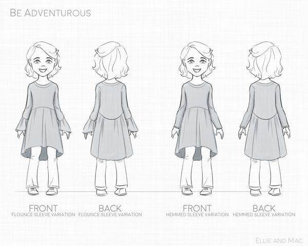 Be Adventurous Girls Sewing Pattern By Ellie and Mac Sewing Pattern
