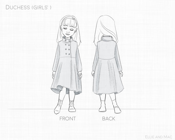 Girls Duchess Jacket Sewing Pattern for Ellie and Mac Patterns
