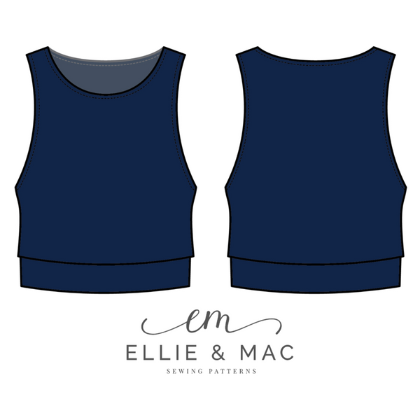 Beach Dreaming Crop Top Pattern by Ellie and Mac Sewing Patterns