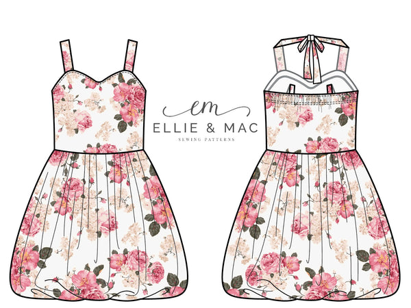 Dream Big Bubble Dress Sewing Pattern by Ellie and Mac Sewing Patterns