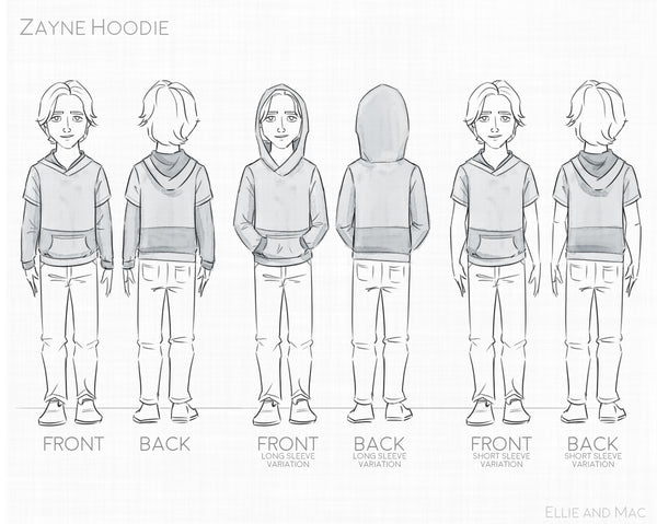 Zayne Hoodie Sewing Pattern