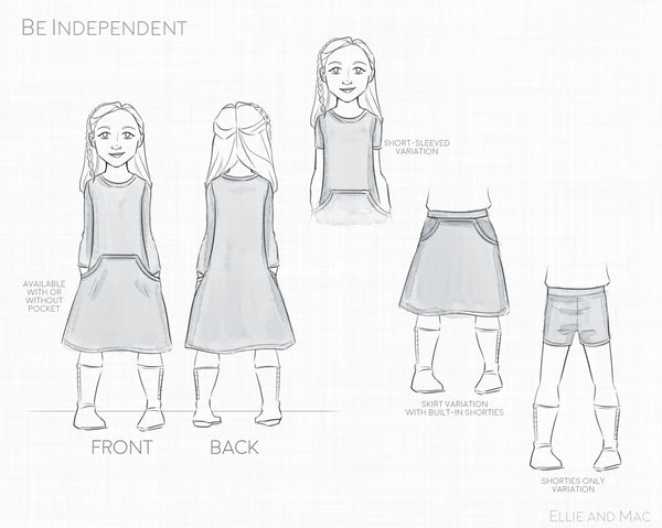 Be Independent Sewing Pattern By Ellie and Mac Sewing Patterns