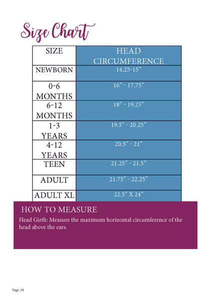 Be Posh Size Chart