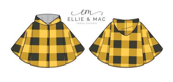 Nightfall Cape Sewing Pattern By Ellie and Mac Sewing Patterns