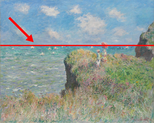 Claud Monet landscape horizon line - art for home interior