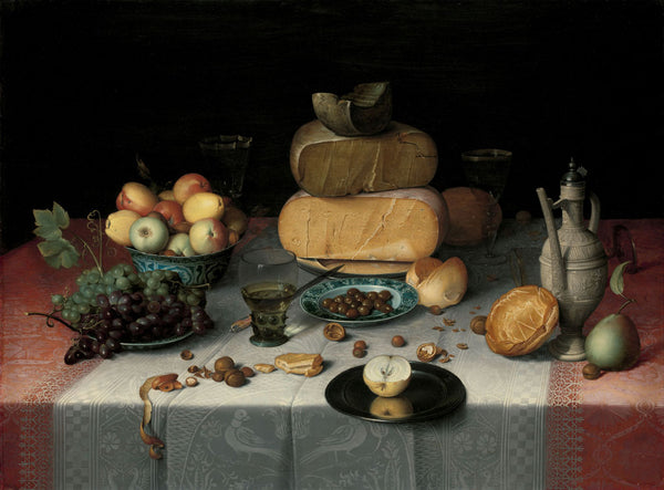 still life- with cheese floris claesz van dijck