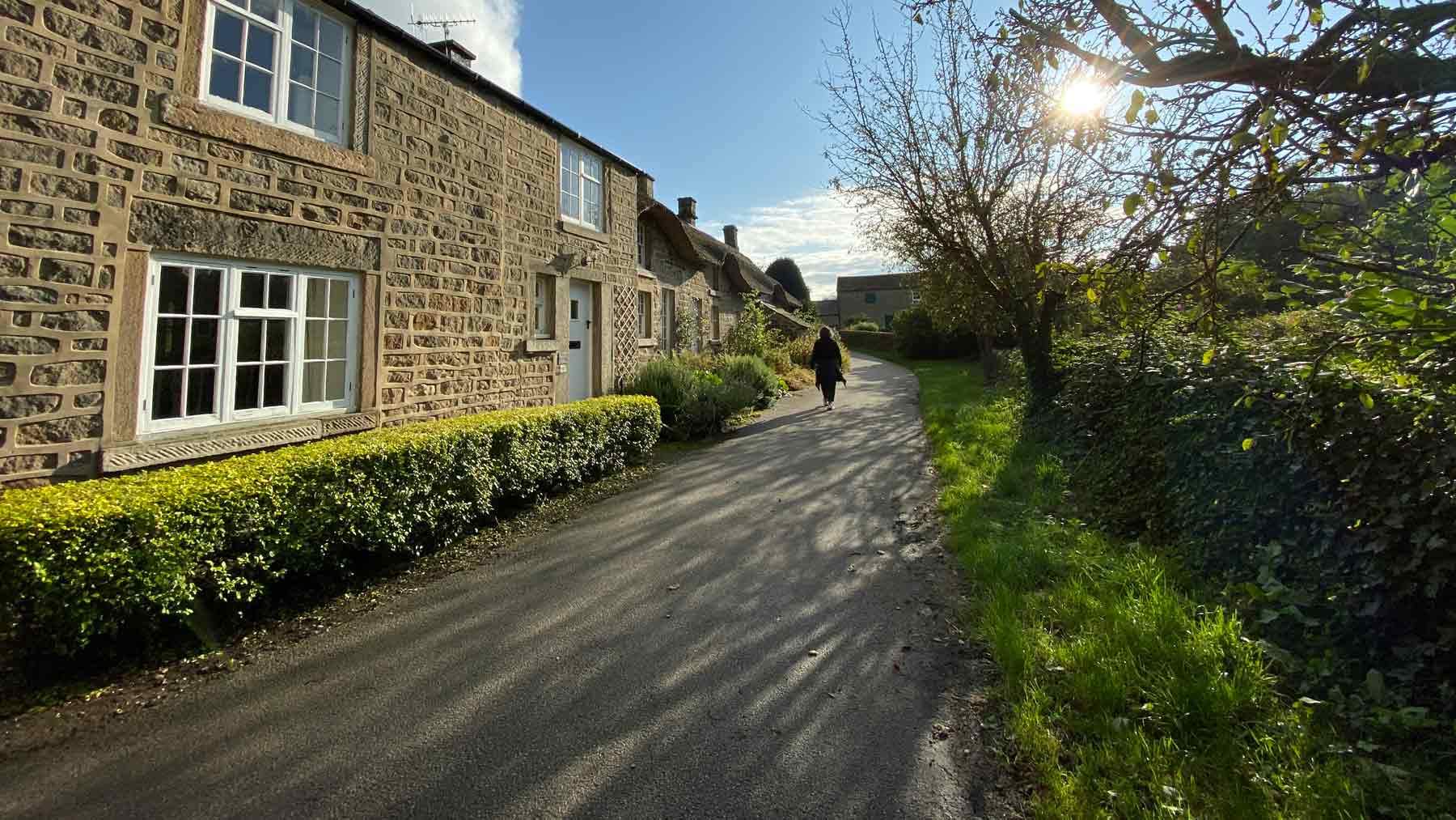 Stone cottages in Baslow, Peak District