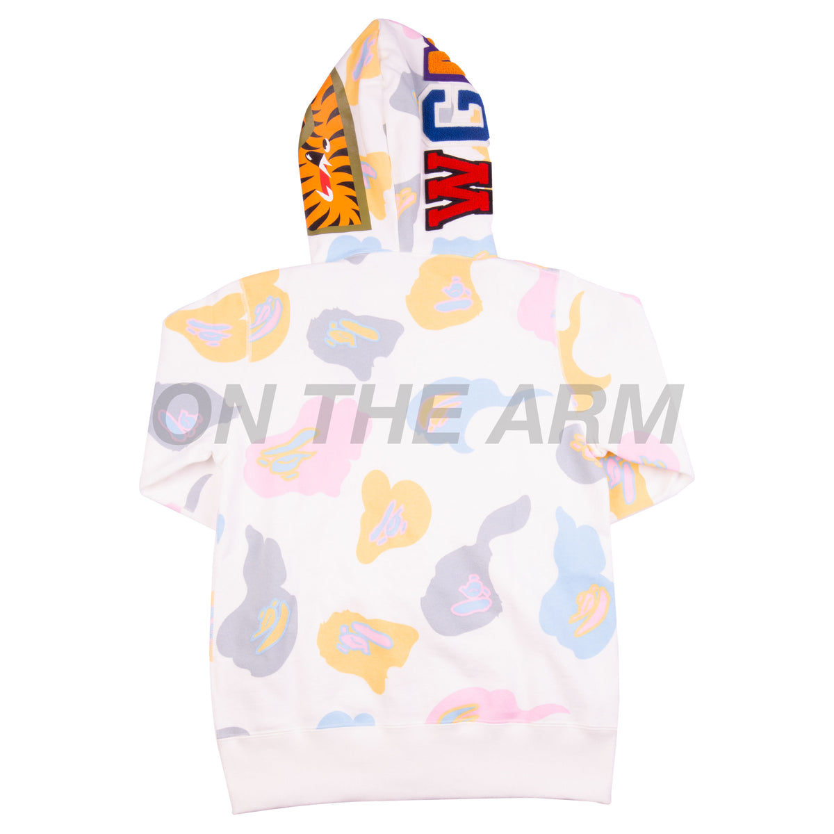 Bape White Def Camo Shark Full Zip – On The Arm