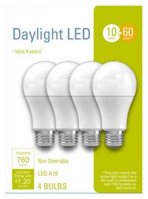 GE LED Light Bulbs, A19, Daylight, 760 Lumens, 10-Watt - Reifsnyder's Ag Center PA