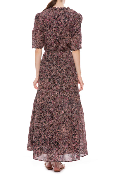 bandhani maxi dress