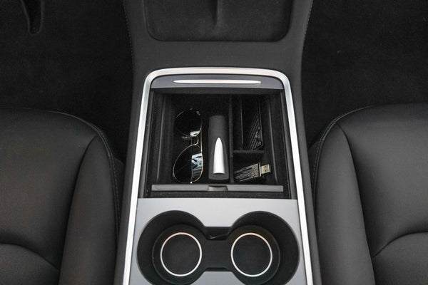 powoq Fit Tesla Model Y Center Console Armrest Storage Box for 2021 Tesla Model Y Accessories 