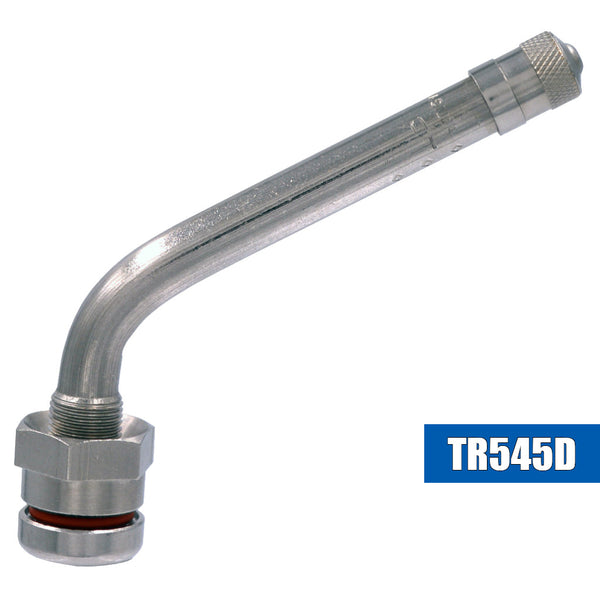 Alligator TR545D EHA 50/CT Tubeless Nickel Plated Truck Valve With 60 Deg Bend