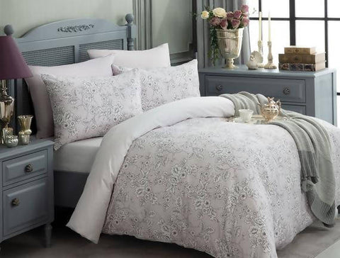 Silvian King-Size Satin Duvet Cover Set - Damson (MADAMECOCO Turkish Luxury brand) - MarkeetEx