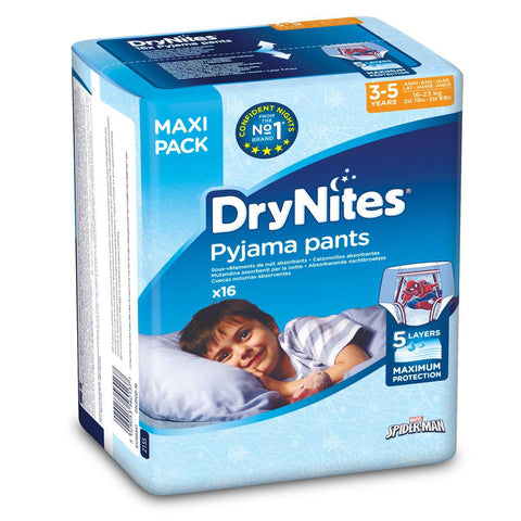 Drynites Pyjama Pants Age 3-5Years Boy 16-23kg 16pcs-36-A