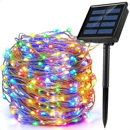 solar multi coloured fairy lights