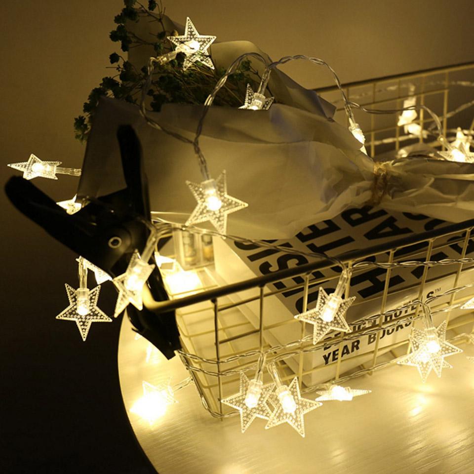 battery operated star string lights