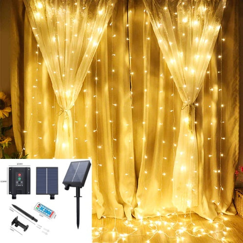 fairy light curtain solar