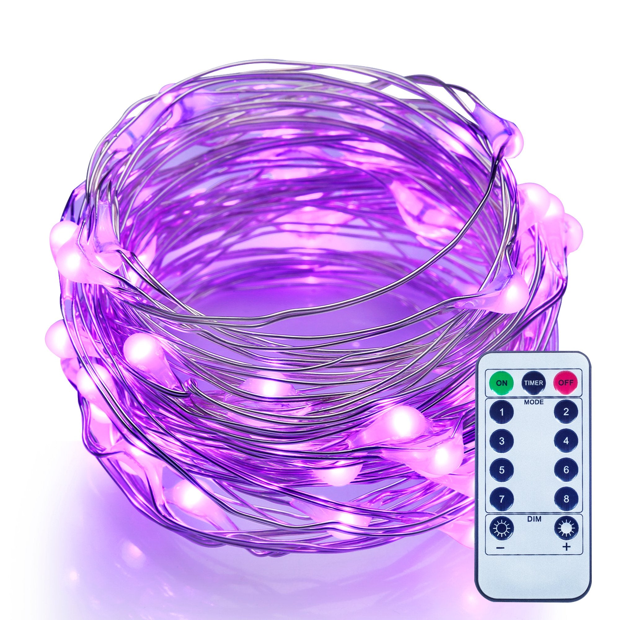 purple battery operated led string lights