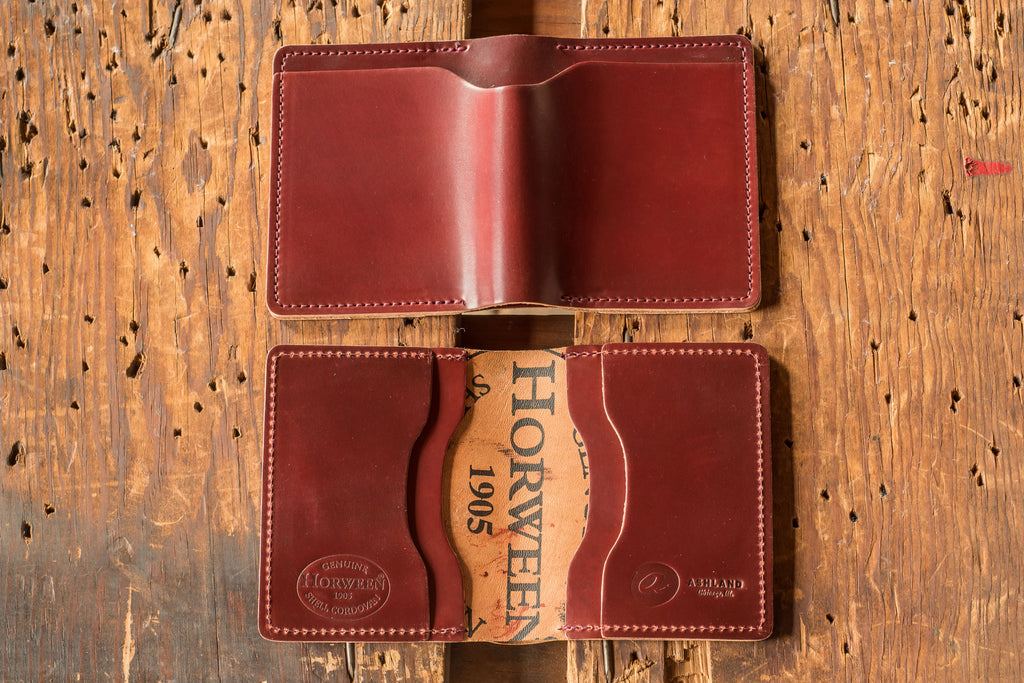 Ashland Leather Wallet Tony the Ant in garnet horween shell cordovan