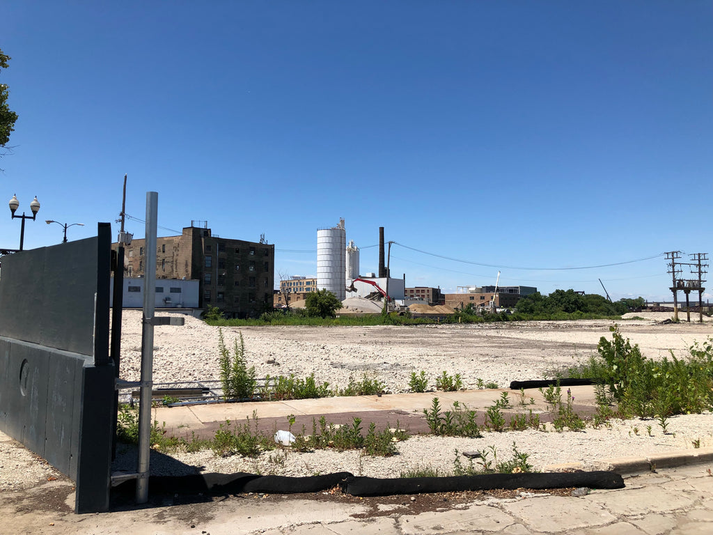 Empty space in Lincoln Yards. This once was Finkle