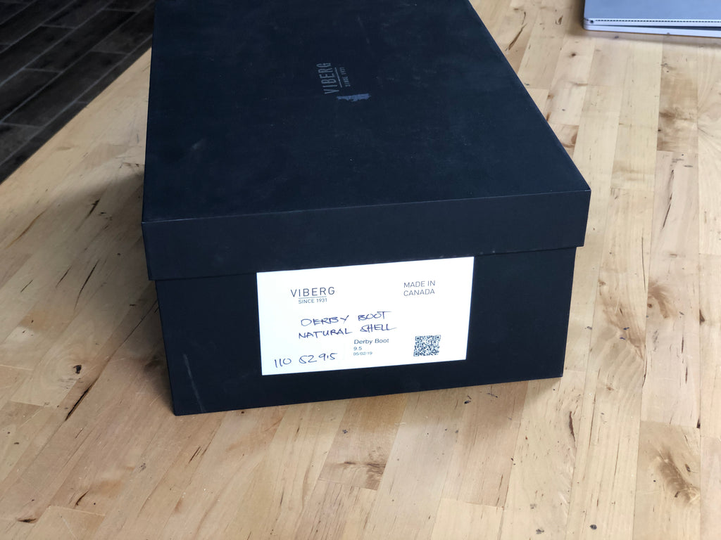 Viberg boot box label