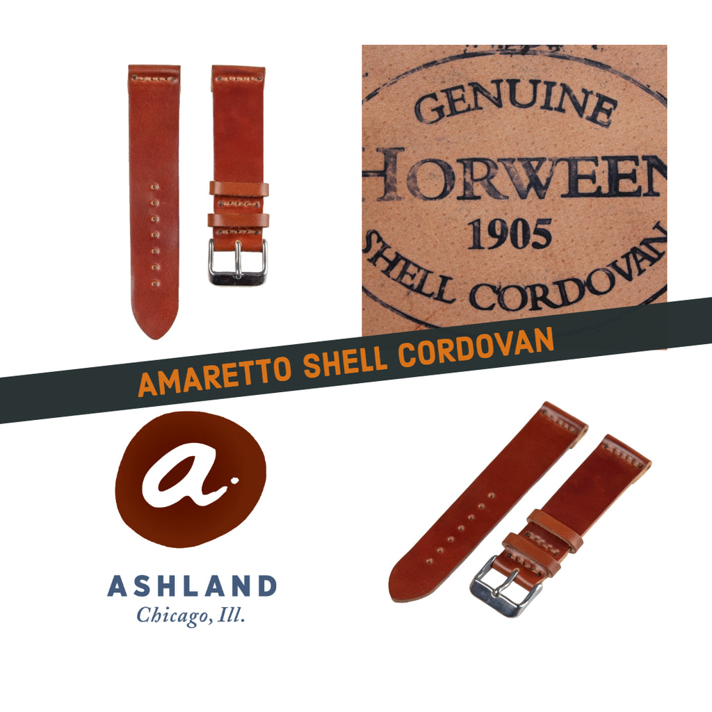 amaretto shell cordovan watch strap