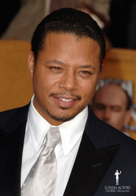 Terrence Howard in Mimi Fong Cherry Blossom tie at the SAG Awards.