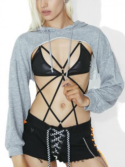 extreme cut out hoodie