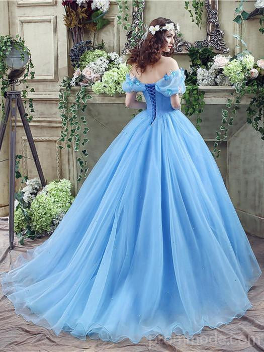 sky blue gown