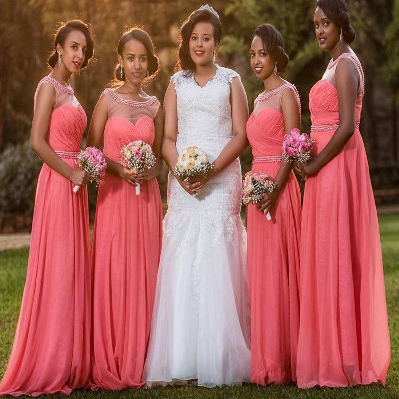 coral bridesmaid dresses