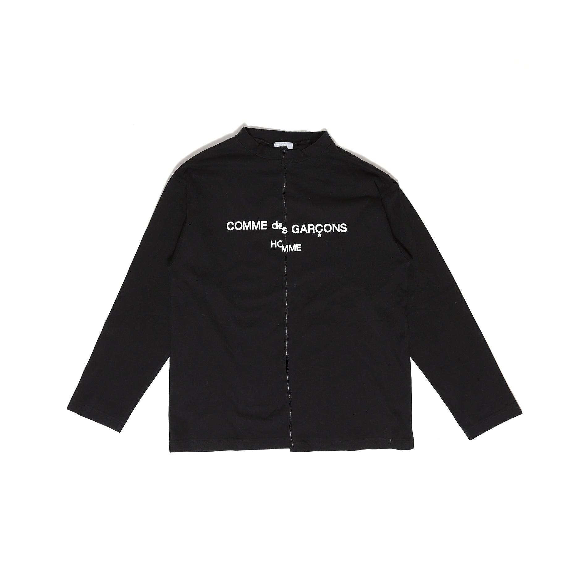 Comme des Garcons Homme AW93 Reconstructed Split Logo Longsleeve