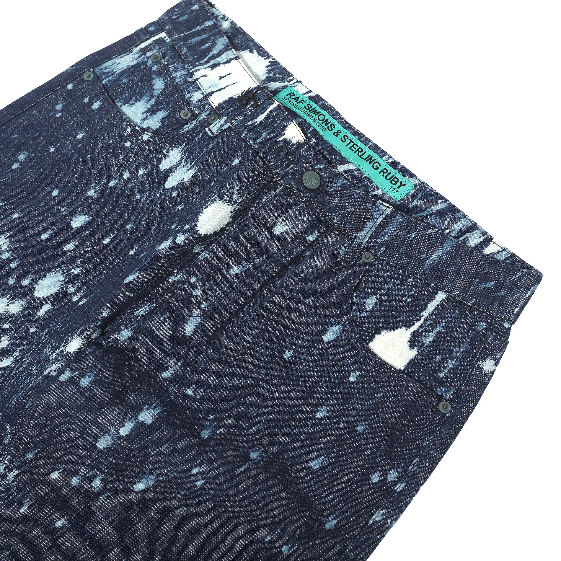 Raf Simons SS10 Sterling Ruby Bleached Splatter Denim – Ākaibu Store