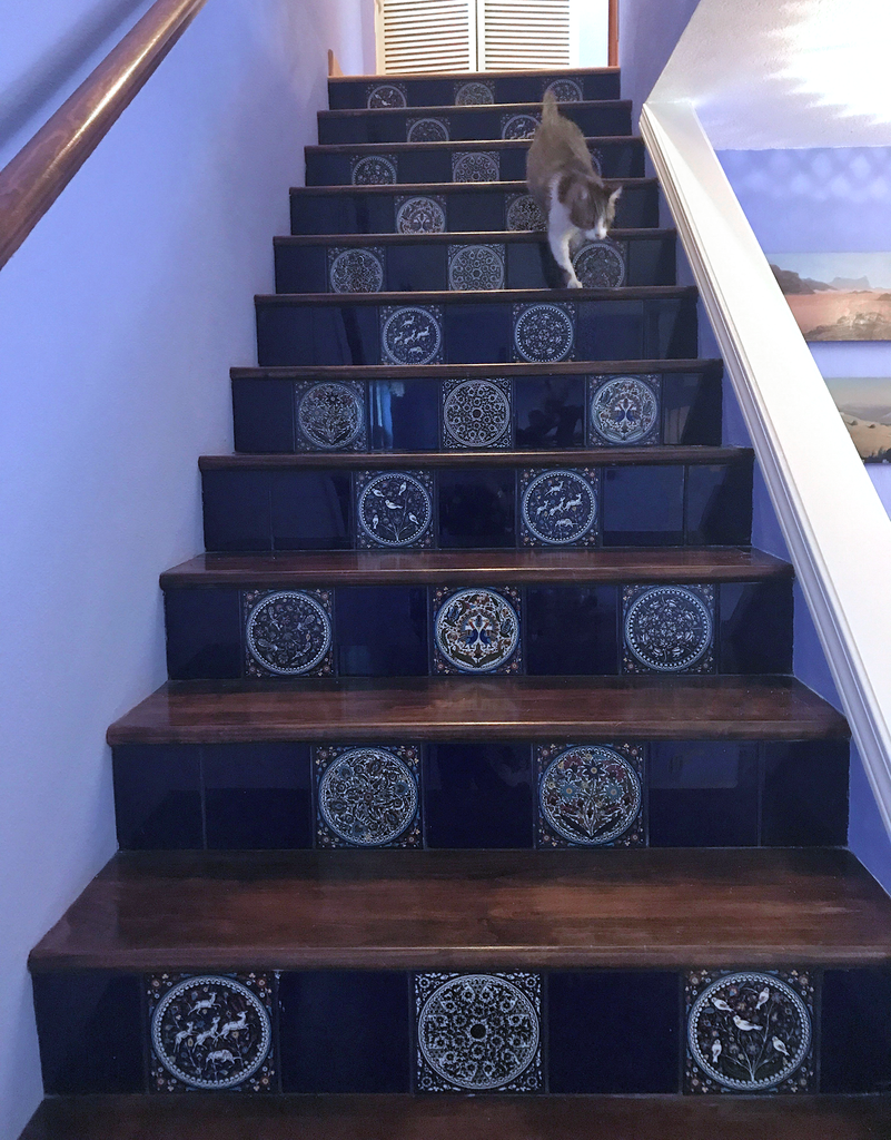 Staircase with Palestinian tile work
