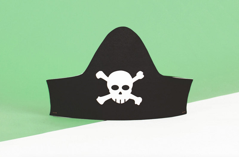impactante Lágrima compuesto Sombrero de tricornio de bricolaje para cumpleañero en el tema pirata