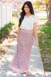 Ditzy Floral Textured Maxi Skirt Modest Dresses vendor-unknown 