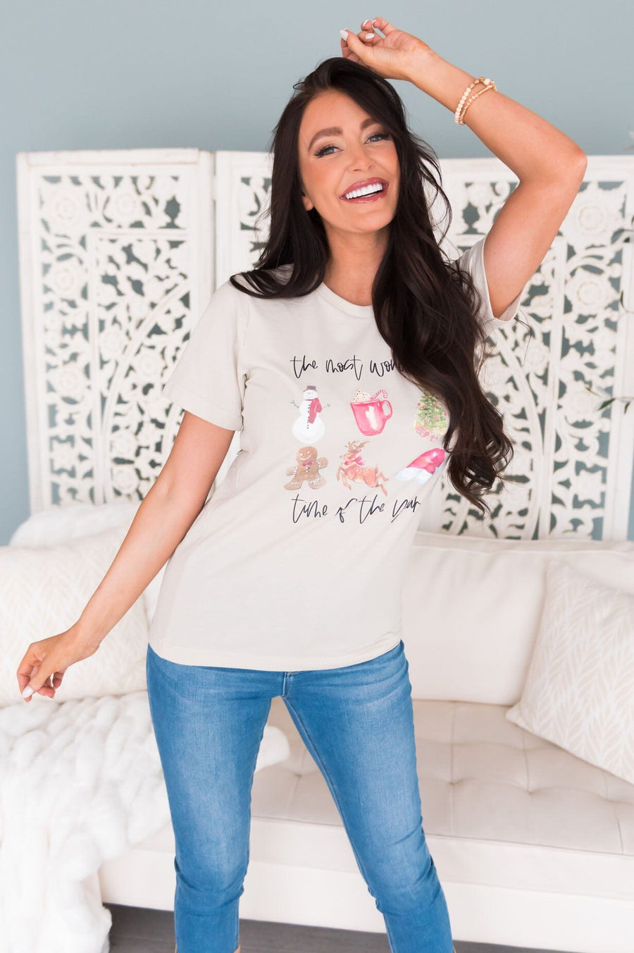 The Most Wonderful Time Modest Graphic Tee Modest Dresses vendor-unknown 